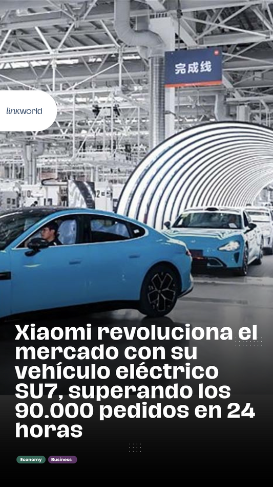Xiaomi revoluciona el mercado con su vehículo eléctrico SU7, superando los 90.000 pedidos en 24 horas